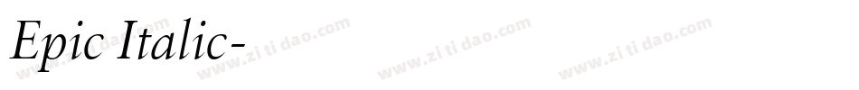 Epic Italic字体转换